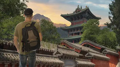 Ein junger Mann auf dem Weg des Kung Fu