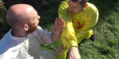 Traditionelle Kung Fu-Kampfanwendung